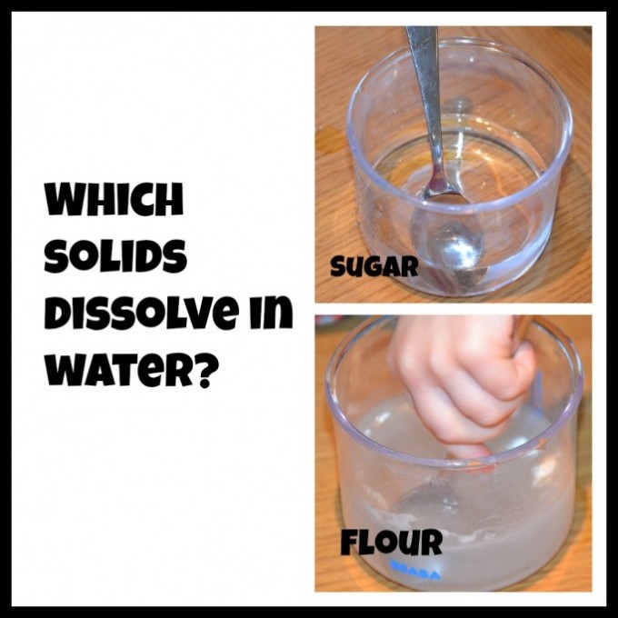 Which Solids Dissolve in Water - easy science investigation to discover which solids dissolve in water #scienceforkids #chemistryforkids