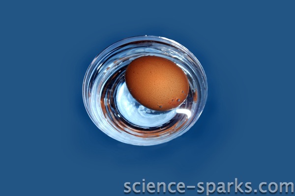 egg in a glass of vinegar