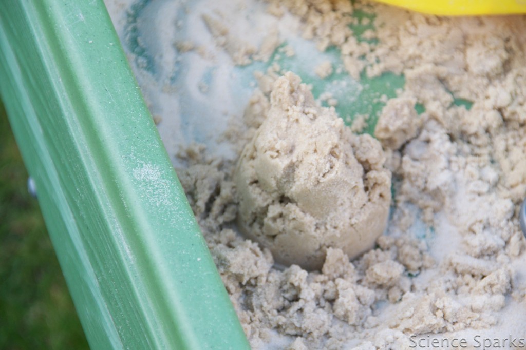 Collapsed sandcastle - summer science for kids