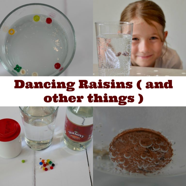 Make a raisin dance baking soda experiment