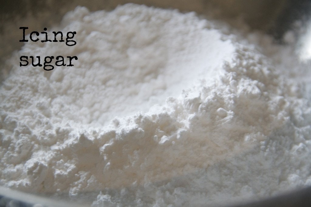 icing sugar on a plate