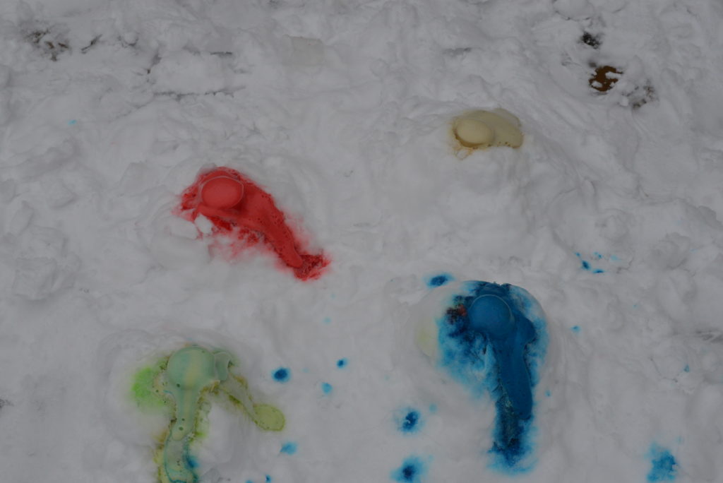 Colourful Snow Volcanoes