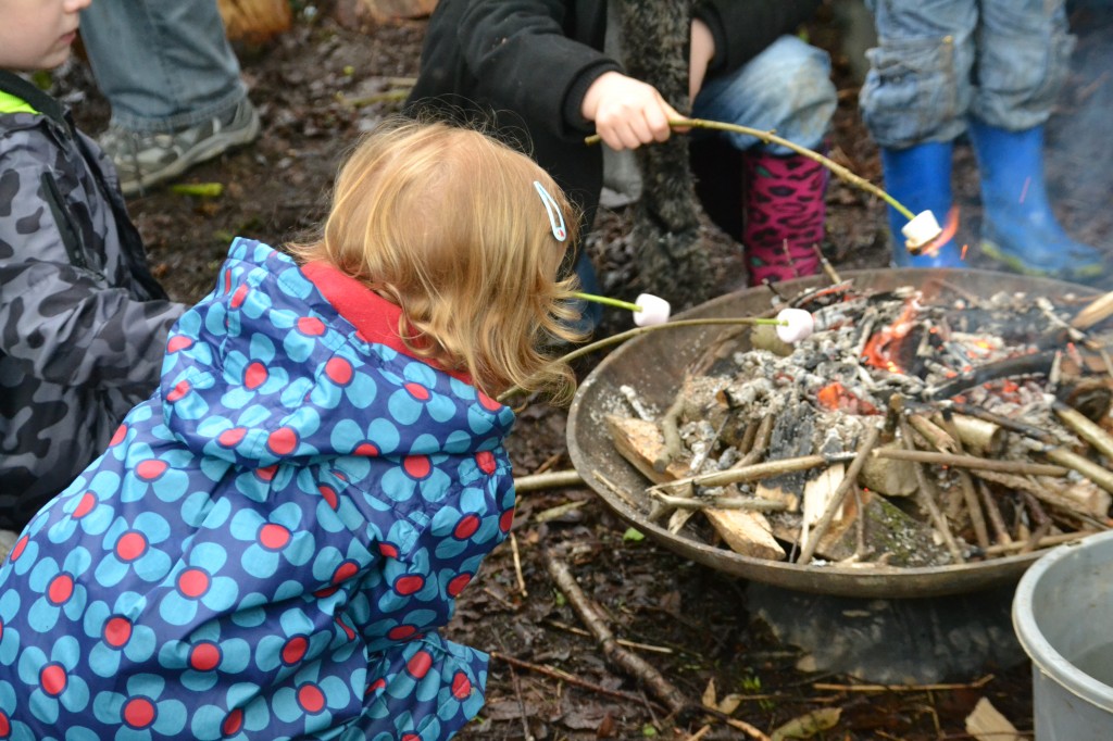 Tossting marshmallows