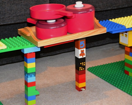 lego bridge for a science challenge