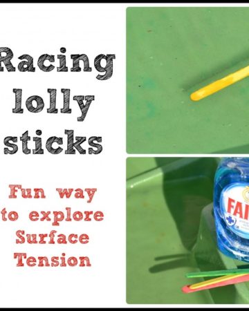 lolly stick race - surface tension experiment