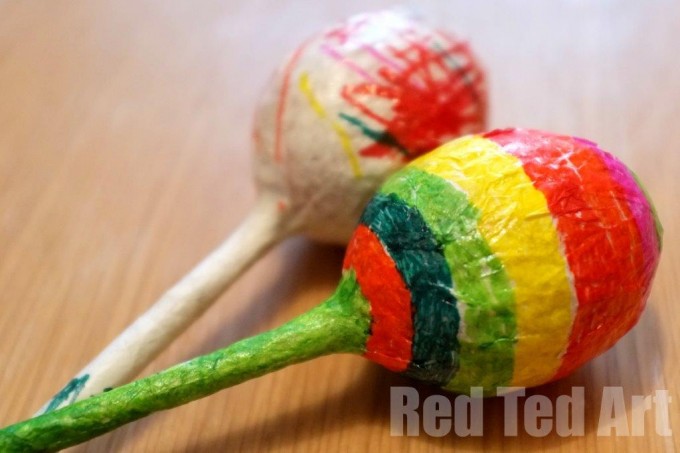 Maracas, craft for kids