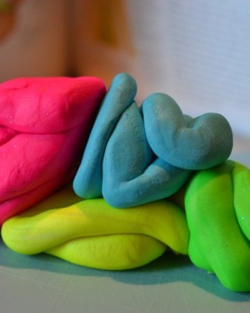 Model Brain made with play dough