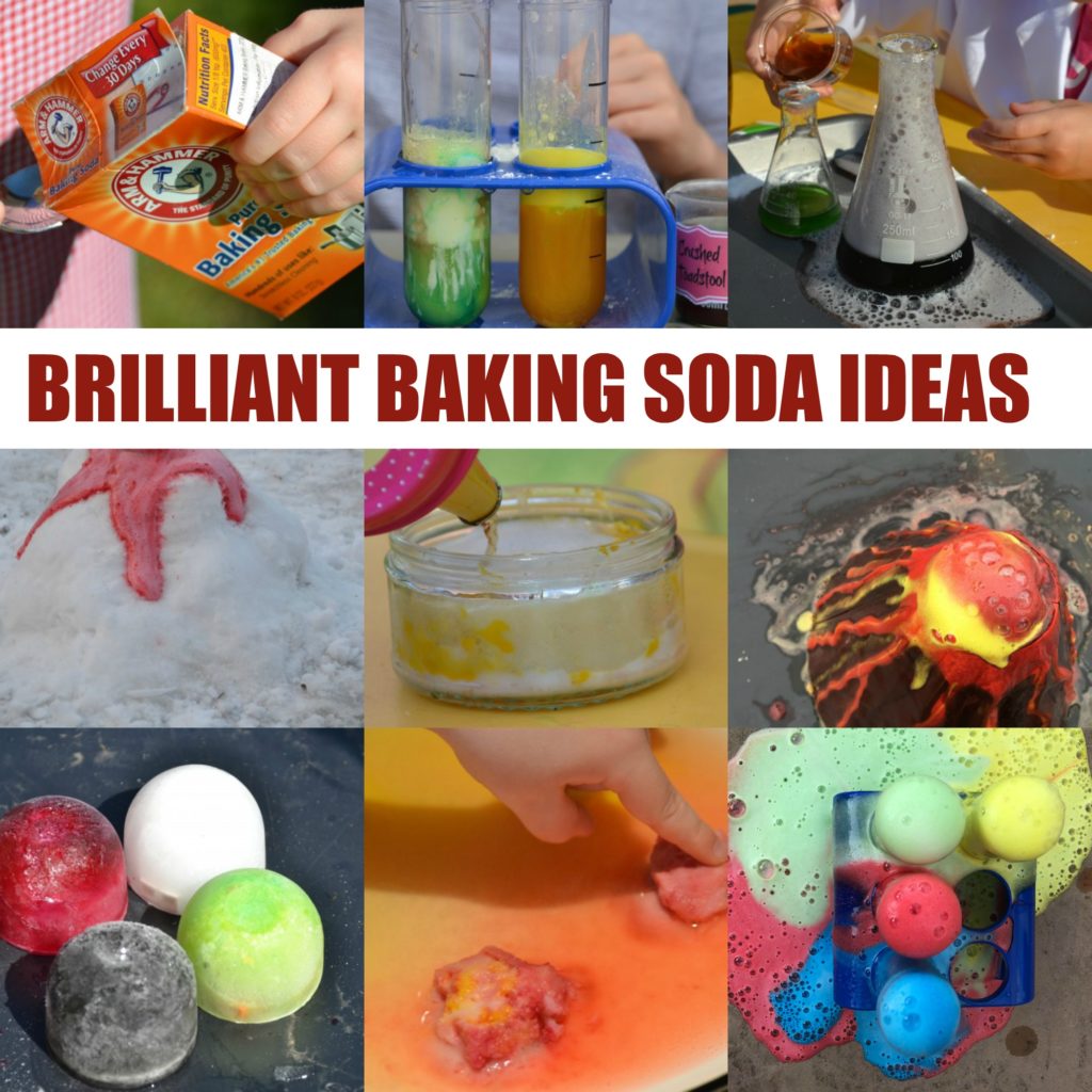 Brilliant baking soda experiments including an erupting snow volcano, fizzy potions and baking soda rocks