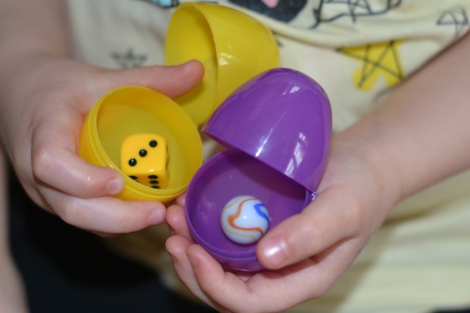 Easter Science with plastic eggs