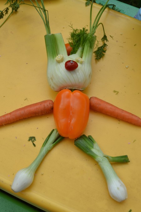 Cute vegetable monster for Halloween