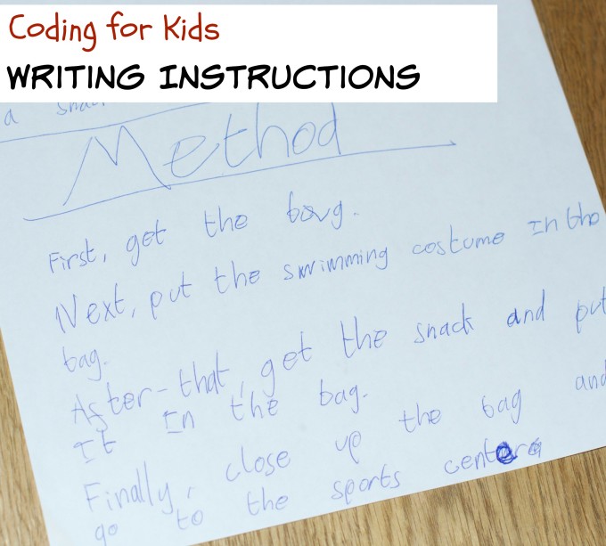 How to write instructions top
