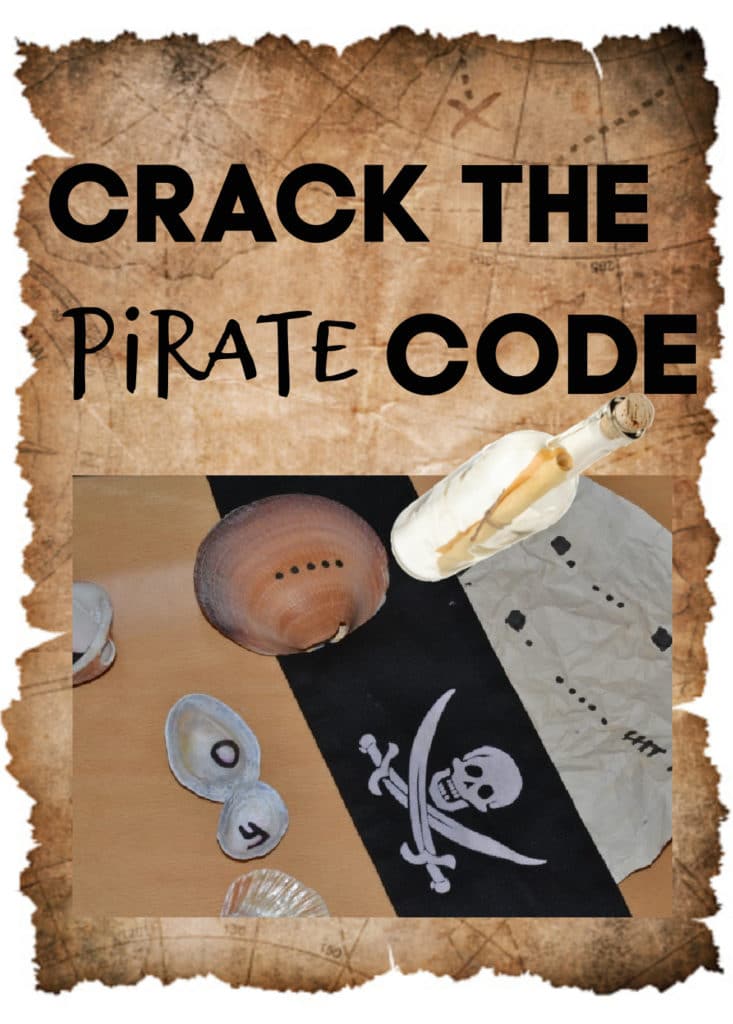 Fun pirate code activity for kids - crack the code to find the treasure. A great preschool science, maths or literacy activity