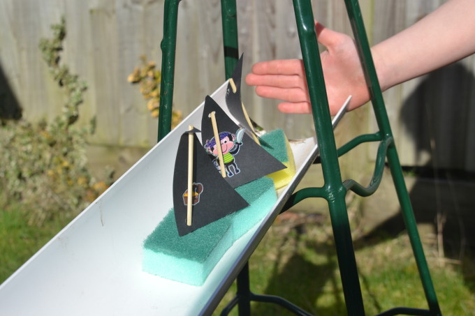 pirate boats made from washing up sponges