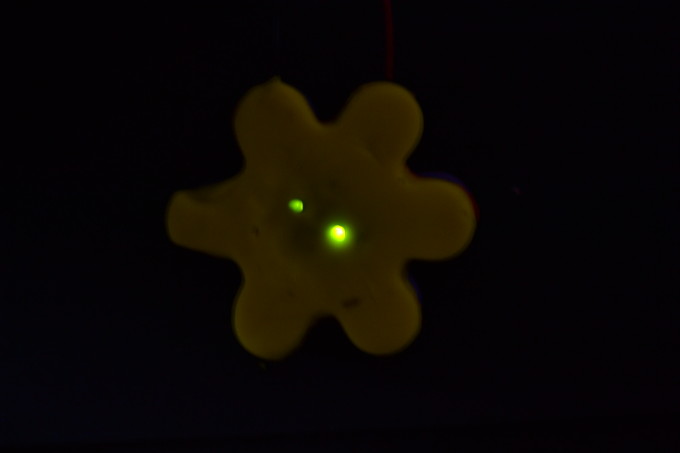 conductive play dough with LEDs inside