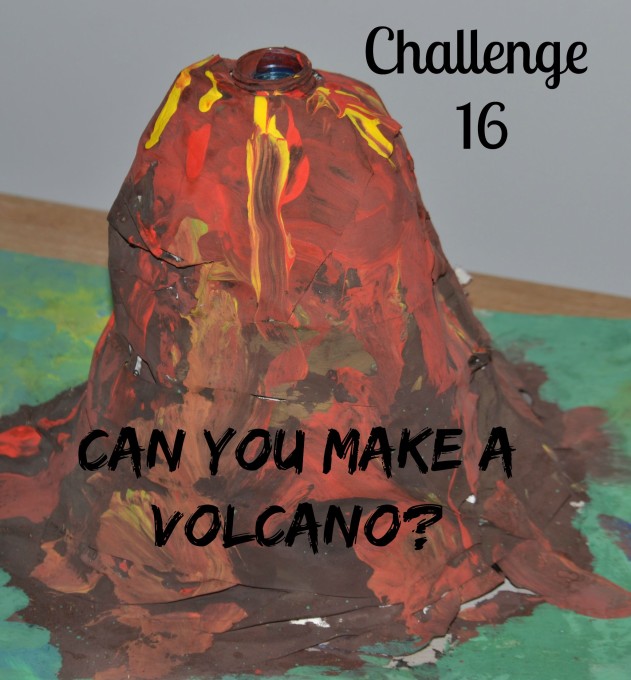 Papier Mache Volcano - easy volcano model for kids