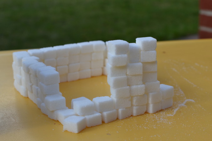 sugar cube house for the Three Little Pigs