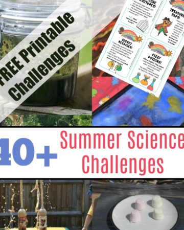 Science Challenge Printables - easy summer science challenges for kids