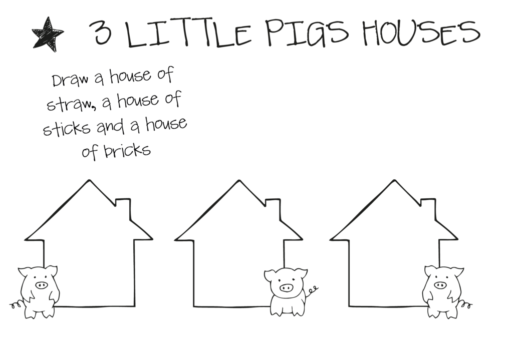 three little pigs houses templates