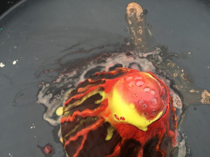 Chemistry Experiments - multicoloured volcano eruption