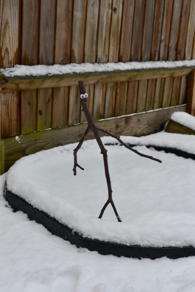 stickman craft made with a real Stickman shaped twig