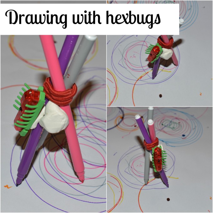 Drawing with hexbugs