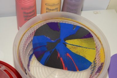 firework picture made in a salad spinner