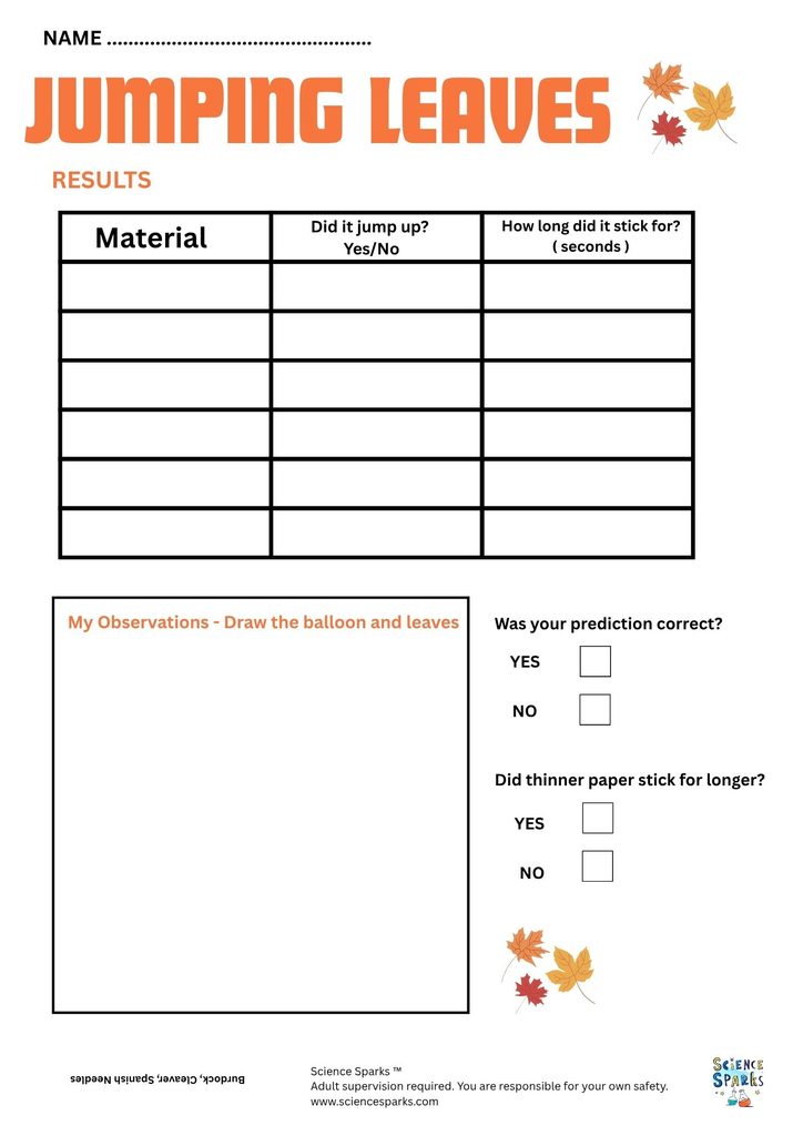 static electricity science investigation worksheet