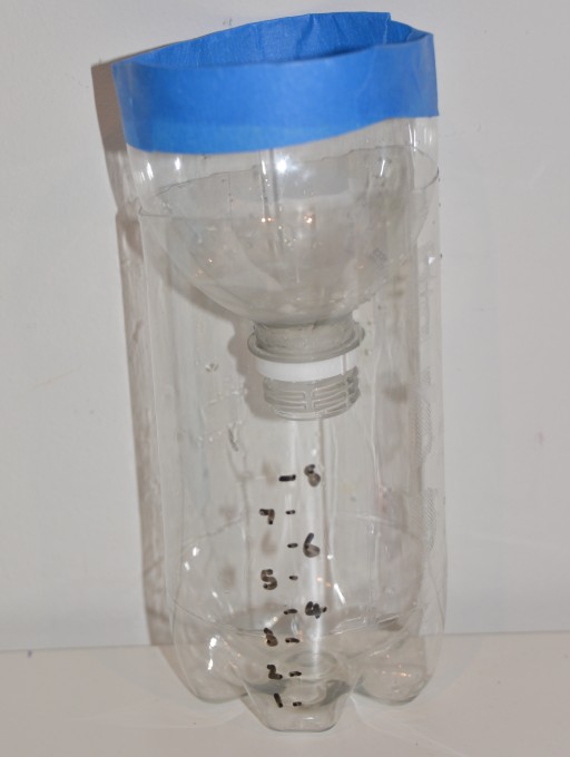 Rain Gauge made from a plastic bottle