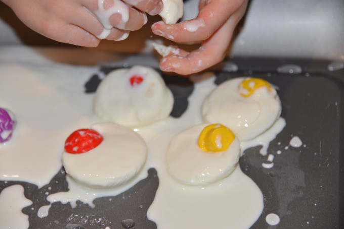 frozen cornflour goo
