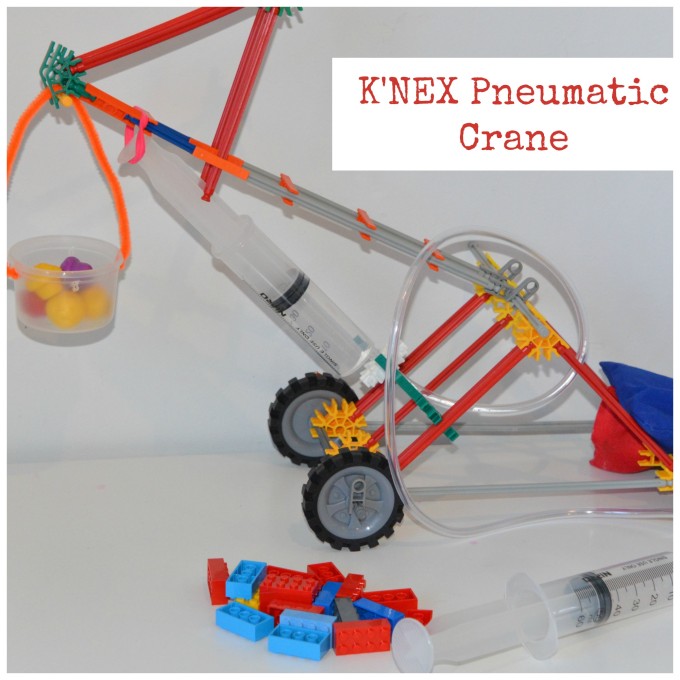 Knex pneumatic crane as an example of an engineering project for kids
