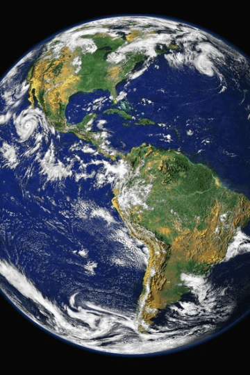 Image of the Earth in space