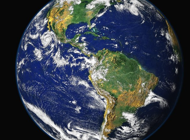 Image of the Earth in space