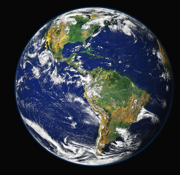 Image of the Earth in space