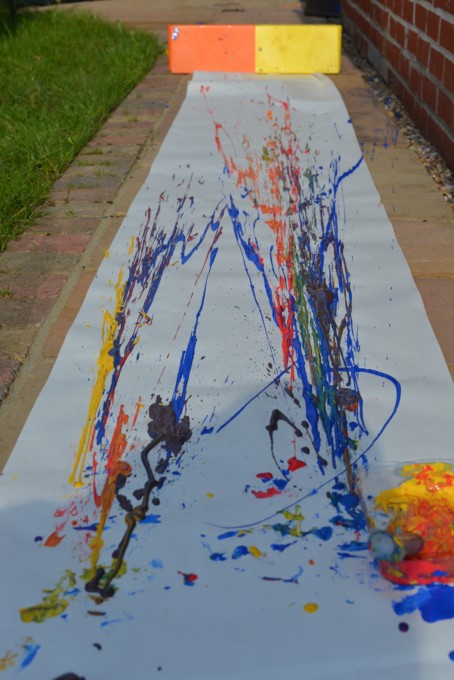Syringe painting - summer art project