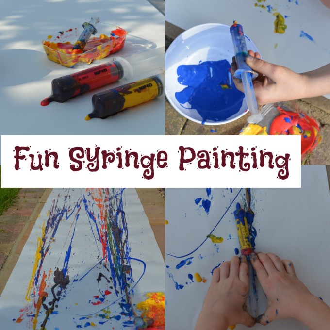 Syringe painting - summer art project