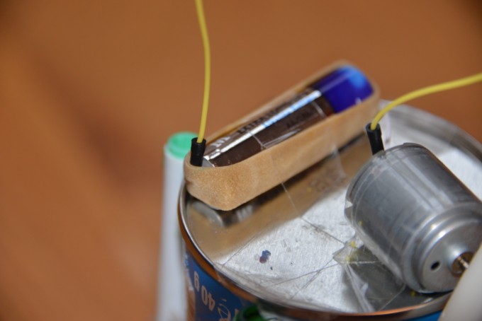 Battery and motor for an art bot