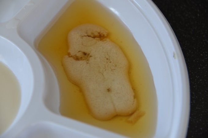 gingerbread man science - gingerbread man in oil - science for kids