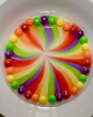 Skittles Experiment - skittles in water