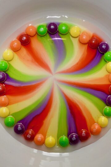 Skittles Experiment - skittles in water