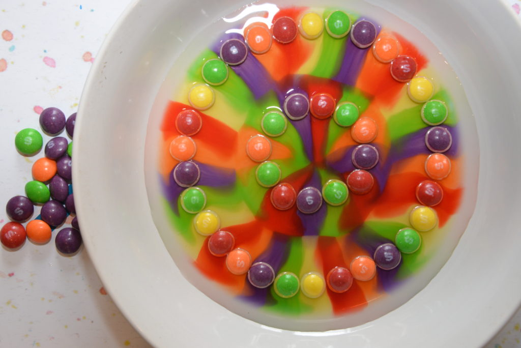 Skittles Experiment - colourful water made from skittles