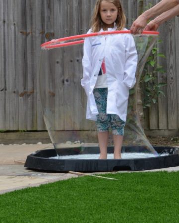 giant bubble wand - science for kids