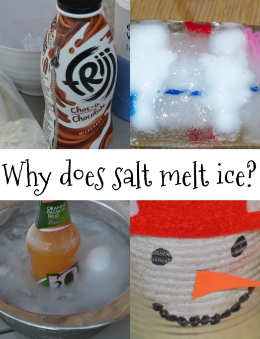 why does salt melt ice