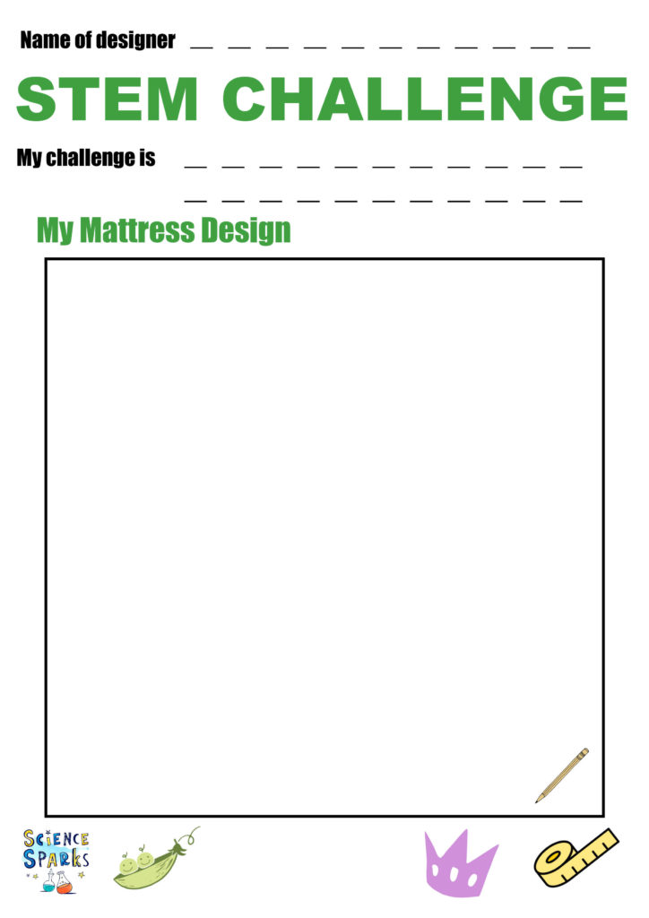 Princess and the Pea STEM challenge booklet