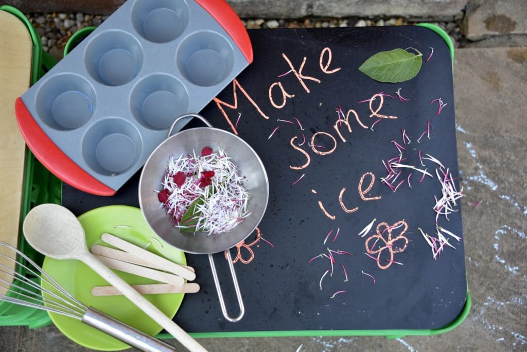 Everything you need to make flowery ice