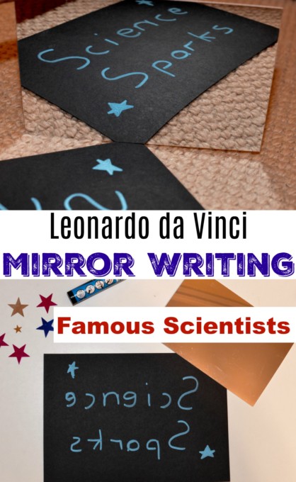 famous Scientist experiments - Leonardo da Vinci mirror writing