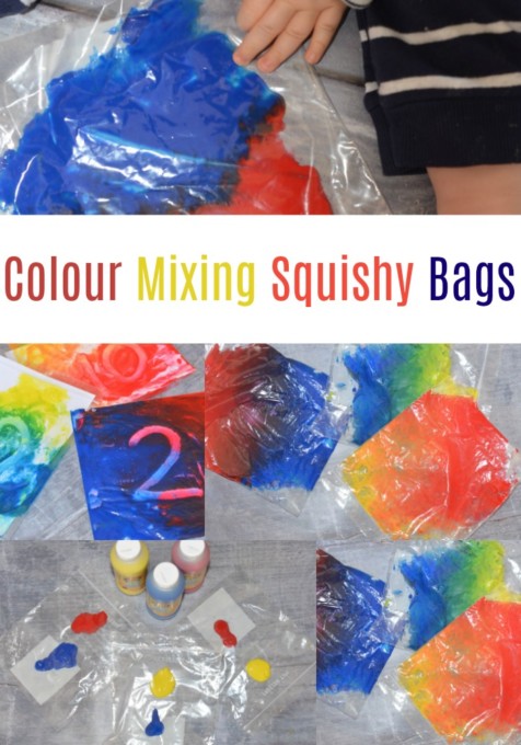 Mixing colours with squishy bags