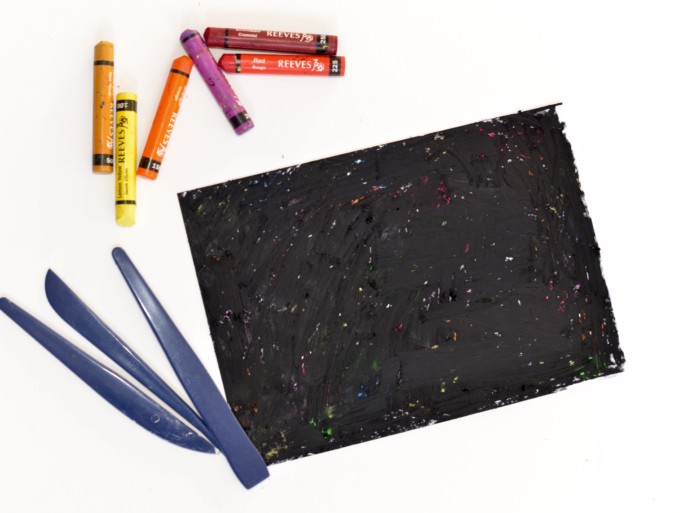 Make your own scratch art paper