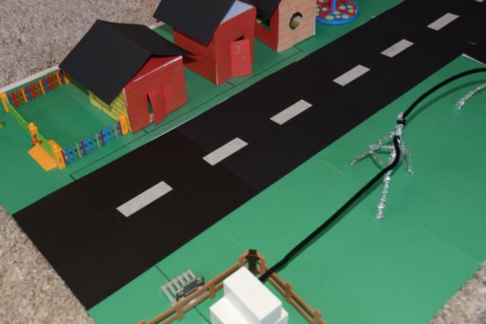 Cardboard model street