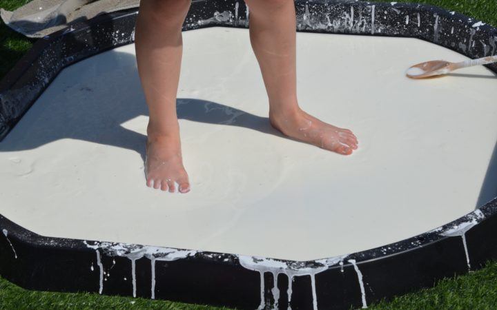 Giant oobleck tray