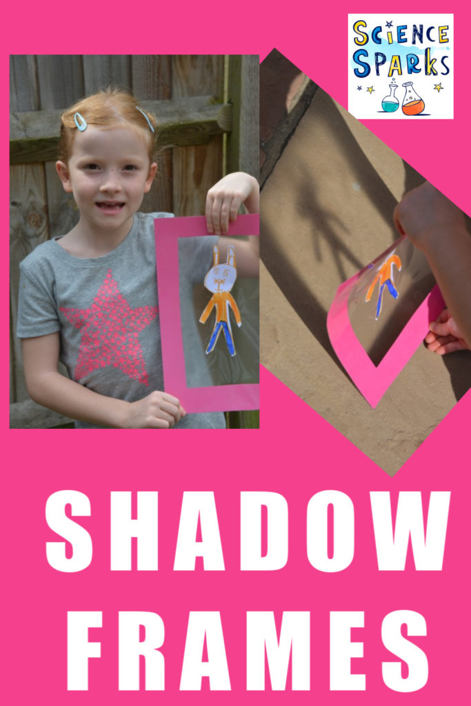 Shadow frame made from cardboard, for learning about shadows with kids #shadows #shadowscience